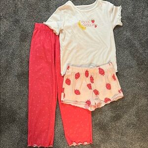 White and Pink Pajama Set with Mix-and-Match Options